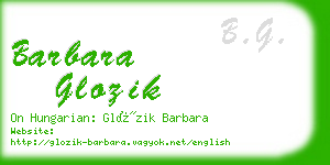 barbara glozik business card